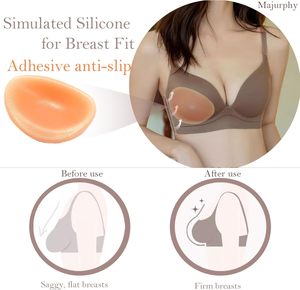 Inserti Adesivi in Silicone a Base Vegetale <span class=keywords><strong>per</strong></span> Reggiseno Push-up Invisibile, Compatibili con Costumi da Bagno a Triangolo - Product Image 3