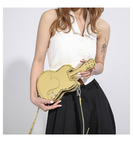 Sac bandoulière brillant en forme de guitare, original et mignon, pour femme, idéal pour les soirées et le style urbain