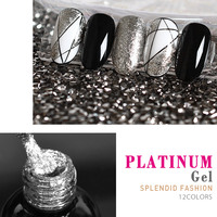 Venalisa 12ml Platinum Gel vernis à ongles Super Shiny Effect Nail Gel Perfect Soak off UV & LED nail colour foil chrome Gel Polish