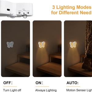Lámpara Nocturna LED con Sensor de Movimiento, Recargable por USB, 2 Colores, para Habitación, Cocina, Gabinete, Mesita de Noche - Product Image 5