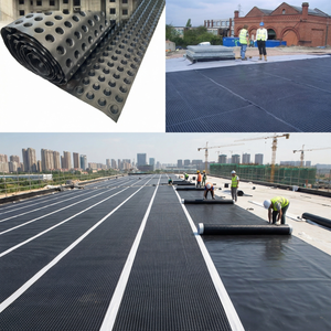 Tapis de drainage à fossettes pour sous-couche, planche de drainage pour étanchéité intérieure de sous-sol, drain à fossettes, <span class=keywords><strong>rouleau</strong></span> de 4' x 50' - Product Image 4