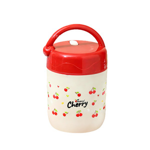 Cherry 316 Stainless Steel Insulated Lunch Box Portable <b>Small</b> <b>Pot</b> For Students And Office Workers Breakfast Cup Oatmeal - Product Image 2