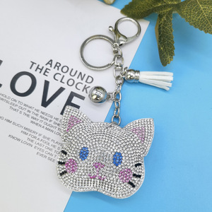 Custom Crystal Full Rhinestone Bling Pet Cat Paw <strong>Keyring</strong> Purse Charm <strong>Dog</strong> Chains Bag Pendant Accessories keychain key chain - Product Image 3