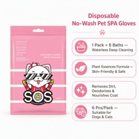 Gants SOS pour animaux de compagnie sans lavage à la main, sans parfum, nettoyage à sec, désodorisant, élimination des odeurs pour chats et chiens, sans eau requise