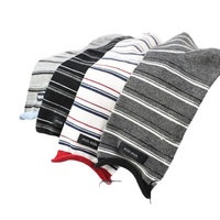 Chaussettes pour femmes à motif personnalisable, logo, mi-hautes, rayées, respirantes, en coton, tendance