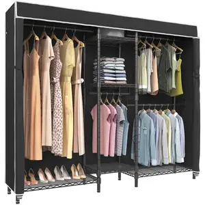 Portable Bedroom Closet Modern Storage Cabinet Cloth Cabinet Wardrobe