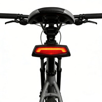 Feu arrière de vélo à laser, clignotant à distance, lumière LED d'avertissement laser rechargeable par USB