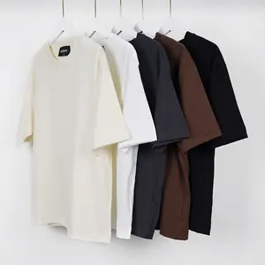 Qianzun 280gms streetwear unisex high quality man 240 gsm heavy 100% cotton custom design plain oversized heavy weight tshirt