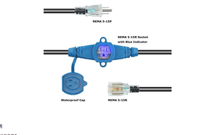 QUANWEI IEC 인증 미국 유럽 표준 전원 코드 플러그 소켓 연장선 방진 방수 구리 코어 케이블 - Product Image 6