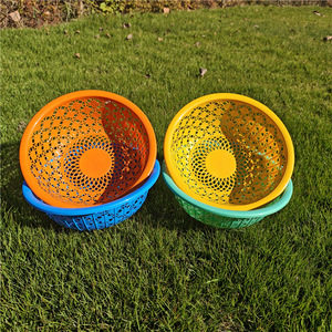 Panier de drainage perforé en plastique rond de 200 mm pour légumes et fruits de cuisine - Product Image 2