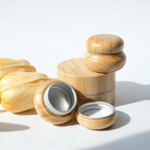 Natural Bamboo Aluminum <strong>Jars</strong> 5g <strong>Small</strong> Cosmetic Container Cream <strong>Jar</strong> - Product Image 3