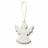 Pendentif étoile colombe ange en perles de riz blanc pur ; Décoration suspendue faite main de style minimaliste en perles ; Accessoire européen et américain