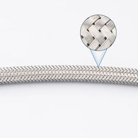 Tuyau tressé en acier inoxydable FANSKI 12 mm 3/8 femelle x 3/8 mâle, connecteur flexible moderne pour l'alimentation en eau de la salle de bain