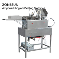 ZONESUN 2 têtes automatique 2ml petite échelle Ampoule remplissage scellant verre Ampoule bouteille cosmétiques remplissage et scellage Machine