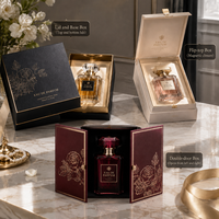Boîte à parfum rigide haut de gamme écologique avec doublure en satin de soie et insert en éponge, logo personnalisé pour emballage cadeau de luxe cosmétique