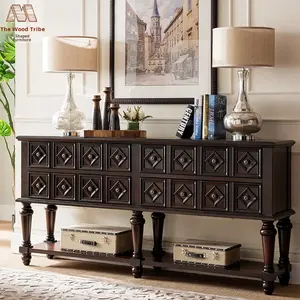 Armoire <span class=keywords><strong>de</strong></span> <span class=keywords><strong>rangement</strong></span> à 4 tiroirs en bois massif <span class=keywords><strong>de</strong></span> <span class=keywords><strong>style</strong></span> américain, meubles <span class=keywords><strong>de</strong></span> maison, salon, entrée, chambre à coucher, buffet - Product Image 1