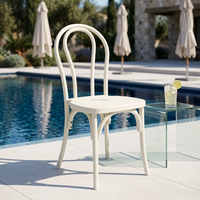 Chaise de restaurant en résine JIHOW - Empilable, durable, légère, mobilier commercial au design moderne