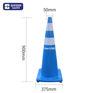 Cono de Seguridad Reflectante Prismático de PVC de Alta Intensidad Baoye de 90 cm (36 Pulgadas) para Carreteras, Tráfico, Construcción de Carreteras - Product Image 1