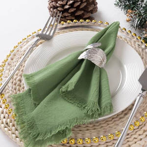 Serviettes en tissu brut carrées, style nordique, coton-lin, 45x45cm, napperons de fête et de vacances, personnalisables, origine Chine - Product Image 6