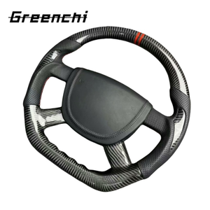 พวงมาลัยคาร์บอนไฟเบอร์แบบฐานเรียบสำหรับฟอร์ด โฟกัส V348 รุ่นสปอร์ต อัพเกรดและปรับแต่งพวงมาลัยแบบไม่มีถุงลมนิรภัย - Product Image 4