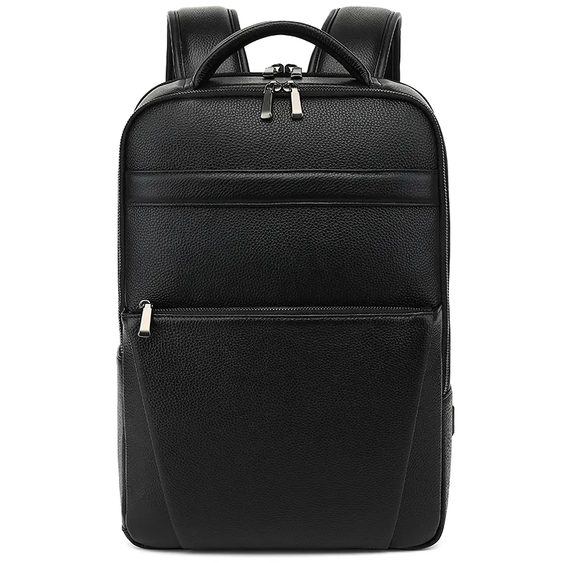 Mochila de cuero de gran capacidad para hombre, mochila impermeable de alta calidad, mochila de viaje multifuncional