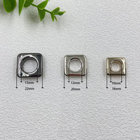 Ceinture à oeillets en métal de forme carrée en laiton vêtements en cuivre brûlés bouton d'oeillets rectangulaires décoratifs pour vêtements de rideau de sacs
