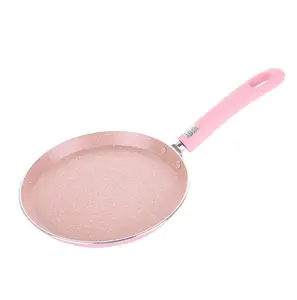 Panci Crep Marmer Antilengket, Panci Penggorengan Warna Lebih Terang Induksi Grosir Frypan Fitness Memasak Frepan Aluminium Pink Kecantikan