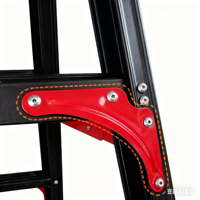 Échelle télescopique pliable multifonctionnelle de 3,2 m en acier au carbone, double face, certifiée CE, capacité de 150 kg, pour supermarché et entrepôt