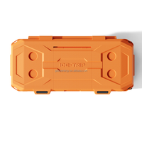 Glacière Orange Grande Capacité 160L – Boîte Isotherme Innovante pour Camping en Plein Air avec Ouverture par le Dessus