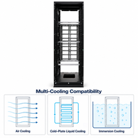 Armoire ouverte ORV3 OCP 21 pouces pour cluster de serveurs IA HPC, barrette de bus 48 V CC, infrastructure de rack de serveur haute densité pour centre de données