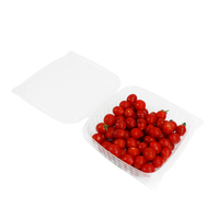 Boîte d'emballage rectangulaire pour salade en PET recyclable et écologique de 24 oz, conteneur alimentaire à clapet articulé