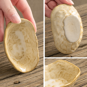 En stock – Assiette <span class=keywords><strong>rectangulaire</strong></span> en <span class=keywords><strong>porcelaine</strong></span> écologique <span class=keywords><strong>de</strong></span> style nordique, petite assiette en céramique pour sauces et condiments - Product Image 6
