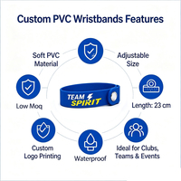 Bracelets en PVC personnalisés avec logo, échantillon gratuit, couleur exacte, pour événements d'entreprise, salons professionnels, bracelet de marque, fabricant en gros