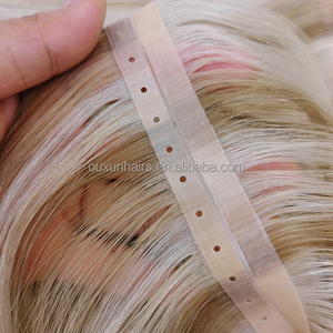 Extensions de cheveux à trame papillon <span class=keywords><strong>P8</strong></span>/613/18/60, trame sans couture, fixation par perles, sans ruban adhésif, pointes pleines, cheveux humains vierges de qualité supérieure - Product Image 2