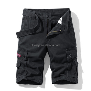 Shorts cargo tactiques pour hommes avec logo personnalisé OEM, multi-poches, décontractés, pour l'été, vêtements de travail, grande taille, respirants, taille mi-haute, en toile - Product Image 4