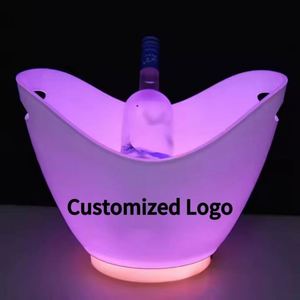 Cubo de Hielo LED Personalizado de 8 Litros con Identificación Láser Personalizada y Control de 8 Velocidades para Reuniones en Bares - Product Image 1