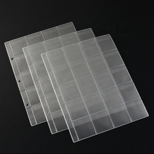 Protecteurs de pages de pièces en plastique personnalisés 12 20 30 <span class=keywords><strong>42</strong></span> Supports de collection de pièces de monnaie de poche pour feuilles de rangement - Product Image 6
