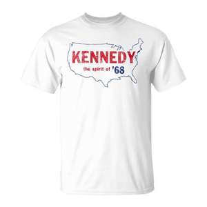 Kennedy The Spirit Of 68 T-shirt blanc unisexe taille adulte moyenne - Product Image 1