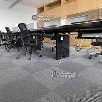 Poste de travail modulaire pour 4 personnes, bureau face à face avec gestion des câbles, cadre en aluminium, bureau de travail personnalisé pour employés