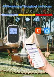 Alarma Inteligente de CO con Alertas de Aplicación, Sensor de Temperatura y Humedad, CE, EN55035, Detector para Casa y Barco - Product Image 5