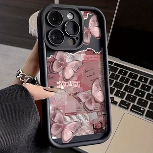 Moda farfalla rosa rosa modello custodia per telefono in TPU protezione 360 antiurto per iPhone 16 15 <span class=keywords><strong>Pro</strong></span> Max <span class=keywords><strong>14</strong></span> 12 11 - Product Image 2