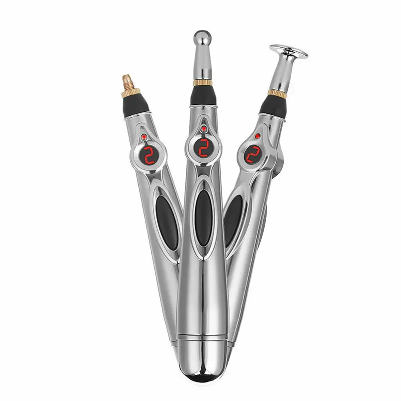 痛みを和らげるための鍼ペン3-in-1電子鍼ペン、強力な経線エネルギーパルスマッサージペン