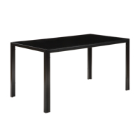 Ensemble de table à manger en cuir, meuble de salle à manger, en verre, 6 chaises, 7 pièces