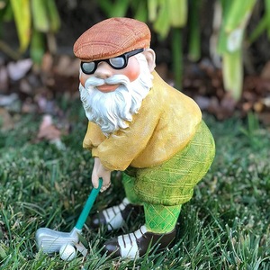 Estatua de Gnomo de Golf de Resina Hecha a Mano, Figura de Gnomo de Jardín Pintada a Mano, Golfista, 25 cm, Decoración Navideña para Exteriores, Regalo para <span class=keywords><strong>el</strong></span> Hogar - Product Image 4
