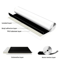 Membrane de toiture TPO autocollante écologique, imperméable, pour toit plat, sous-sol, piscine