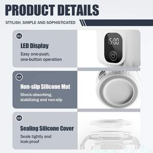 Mini-lave-linge portable avec écran LED numérique, batterie rechargeable USB 1,3 L 4000 mAh, petite machine à laver pour sous-vêtements - Product Image 5