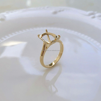 1000S Custom Rings Halter 9K 10K 14K 18K Solid Gold Ring Unterschied liche Form Cut Prong Blank Leere Ringe in stellung ohne Steine
