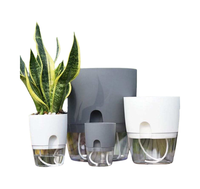 Pot de fleurs auto-arrosant en PP et AS, jardinière auto-arrosante automatique, petit pot de fleurs en plastique pour paresseux