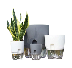 Maceta con Autorriego, Jardinera Automática, Maceta Pequeña para Plantas, Maceta <span class=keywords><strong>de</strong></span> Plástico con Autorriego para Personas con Poco Tiempo - Product Image 1