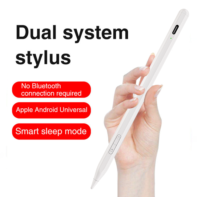 OEM ODM Dual System Touch Screen Rechargeable Plastic Universal Stylus Pencil Active Pen Replaceable Nib Magnetic Attraction for